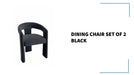 Dining Chair Set of 2 black by@Outfy