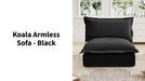 Koala Armless Sofa - Black by@Outfy