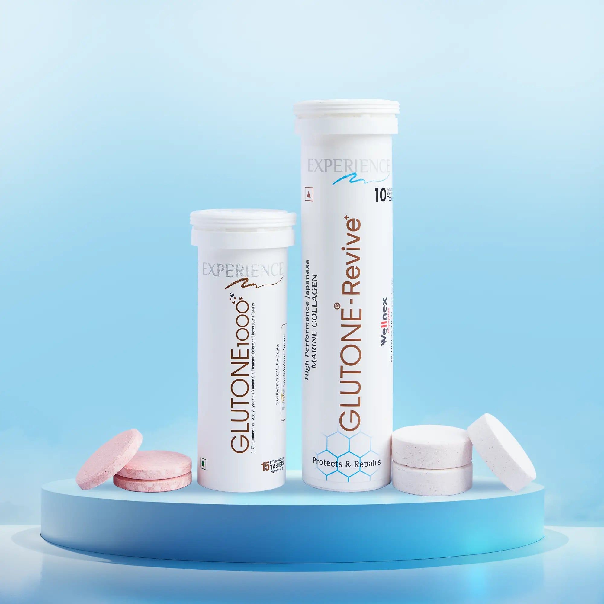 glutathione marine collagen & vitamin c Marine Collagen & Glutathione Supplement Combo for Skin Glow & Hydration