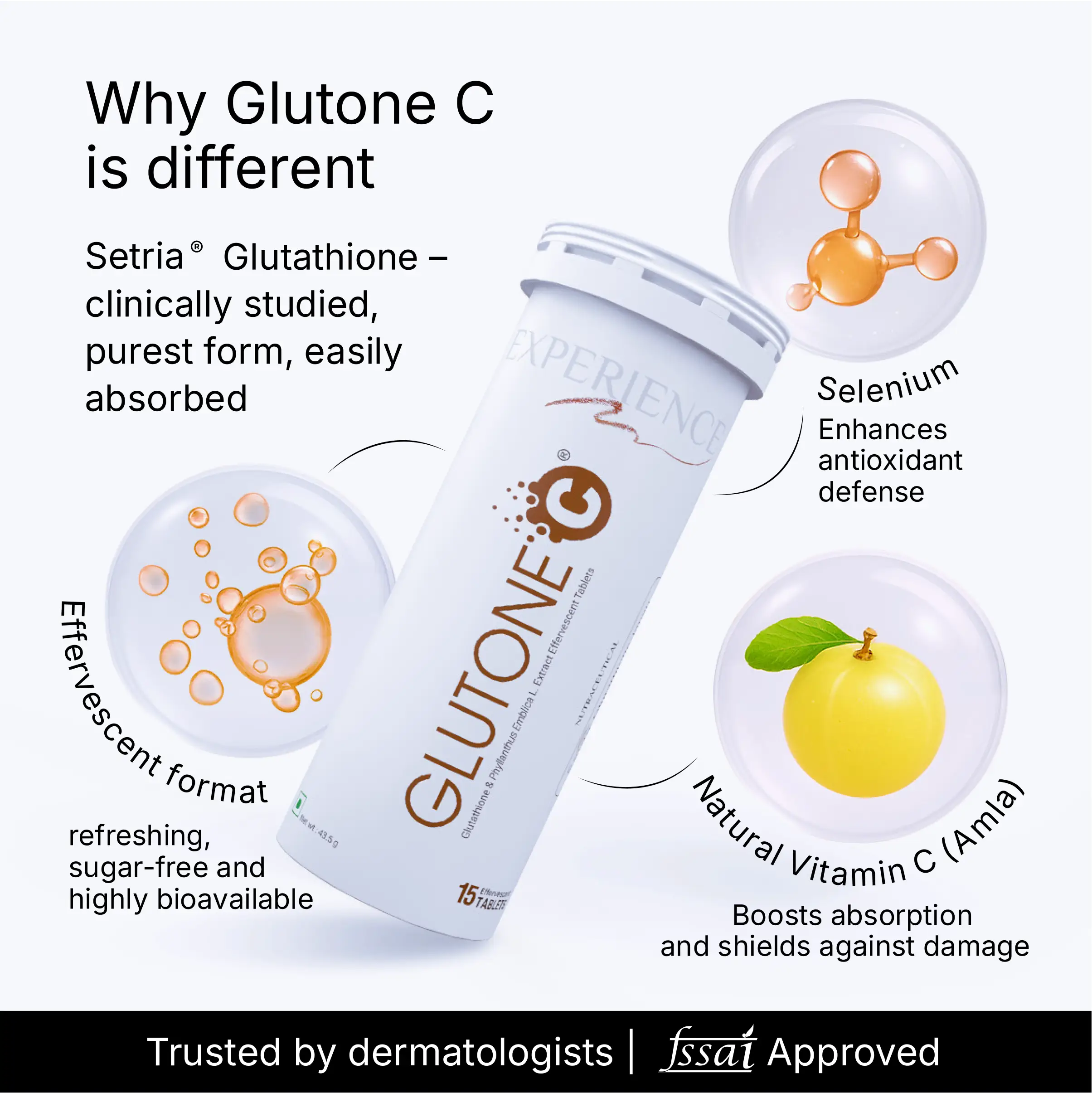 Glutathione and Vitamin C Tablets for Glowing Skin | Glutone C Glutathione and Vitamin C Tablets for Glowing Skin | Glutone C