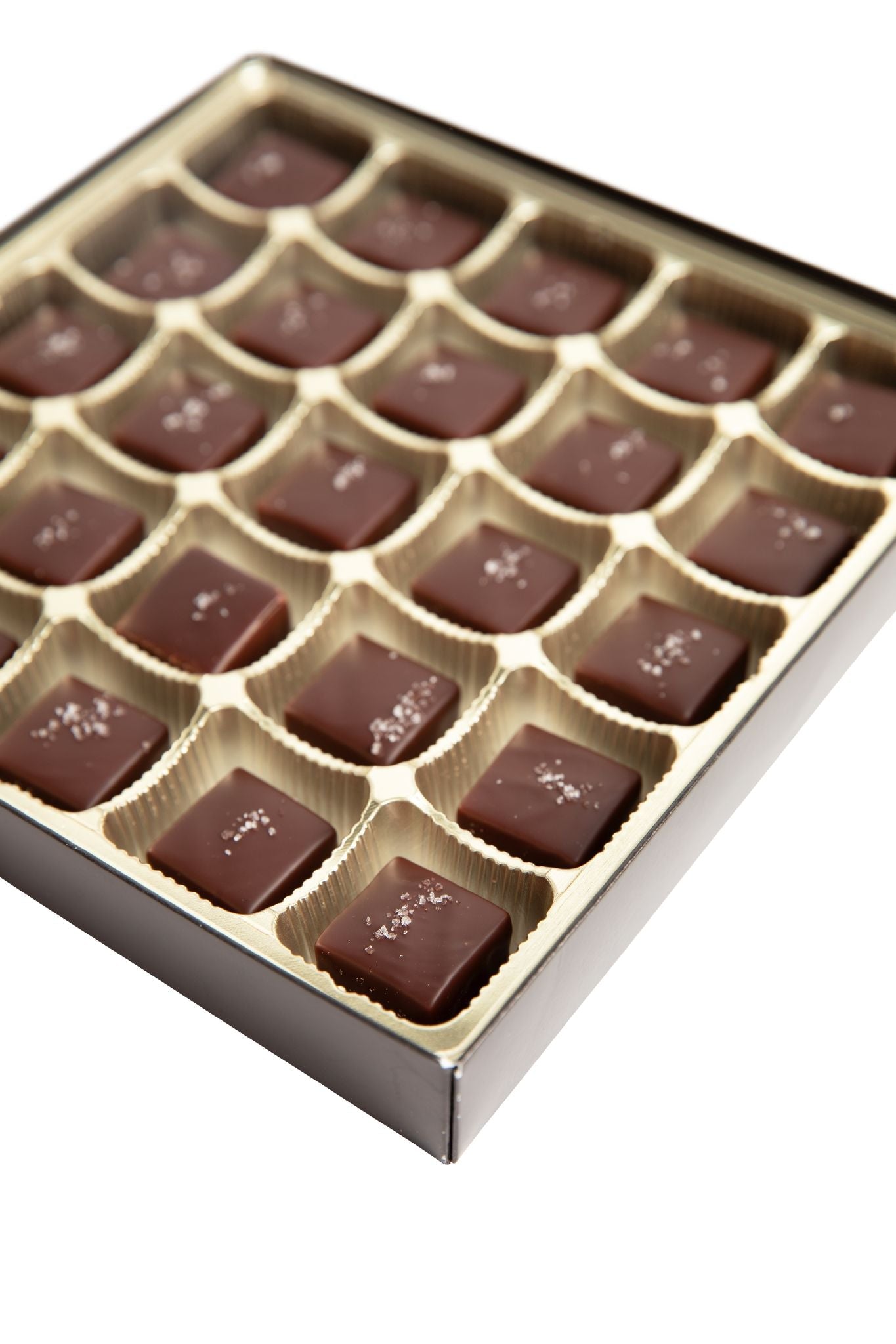 Dark Chocolate Sea Salt Caramels | 25 piece Box - Hill Country Chocolate
