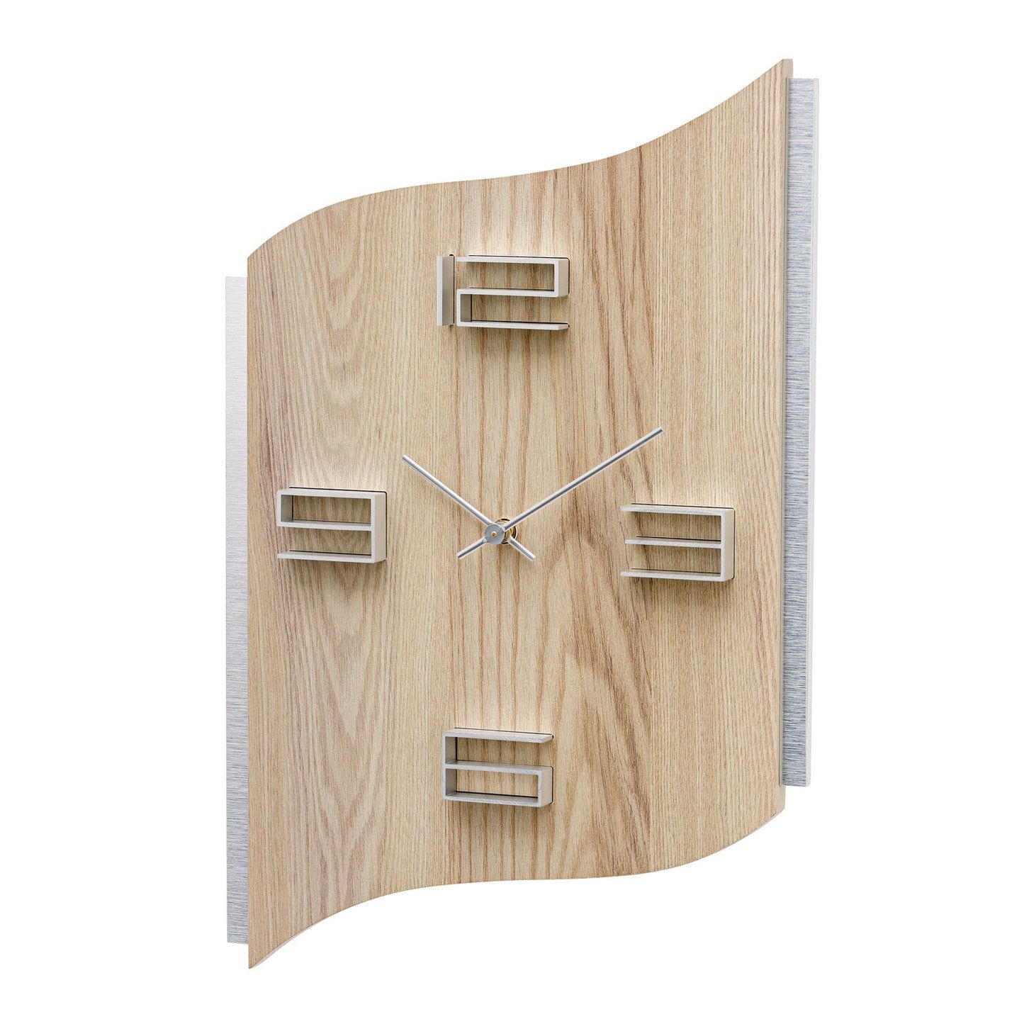 Horloge murale chêne Sonoma avec chiffres et aiguilles appliqués