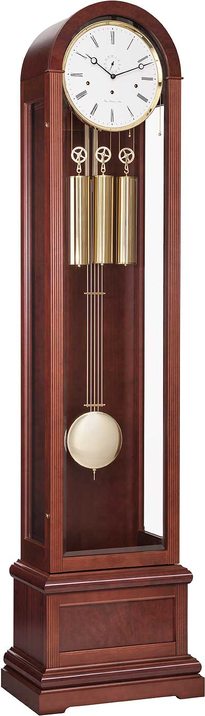 Horloge de parquet Hermle 193x52x32 cm bois • Carillon Westminster • Verre biseauté