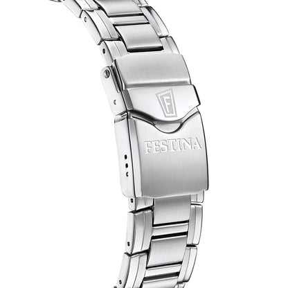 Festina Stahlarmband für Herren-Chronograph mit Schließe und Gravur