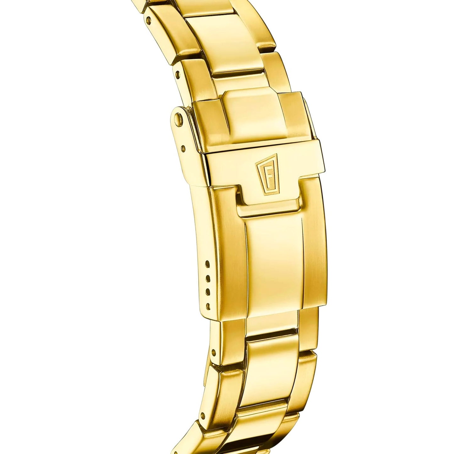 Festina Herrenuhr mit goldenem Edelstahlarmband und Schließe