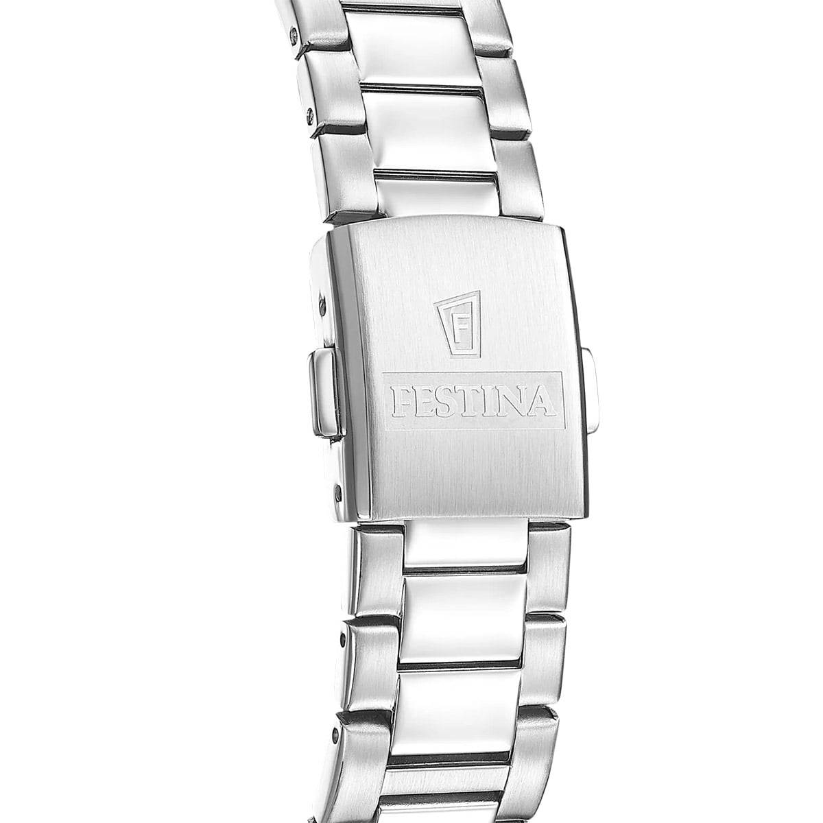 Festina Armbanduhr mit Edelstahlarmband und graviertem Gehäuse