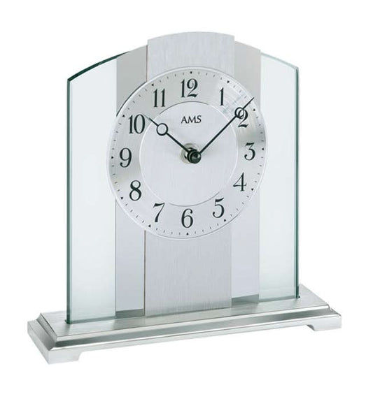 AMS Horloge de table 20x20x6 cm métal • Design moderne • Mouvement à quartz précis