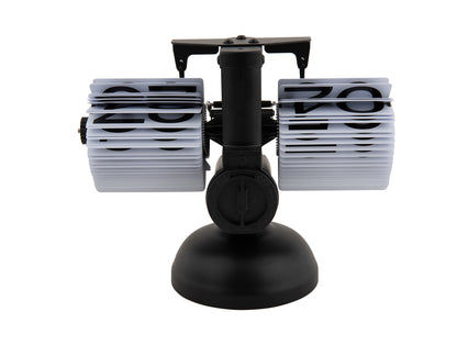 Horloge de table à chiffres pliants noire avec cartes de chiffres blanches empilées