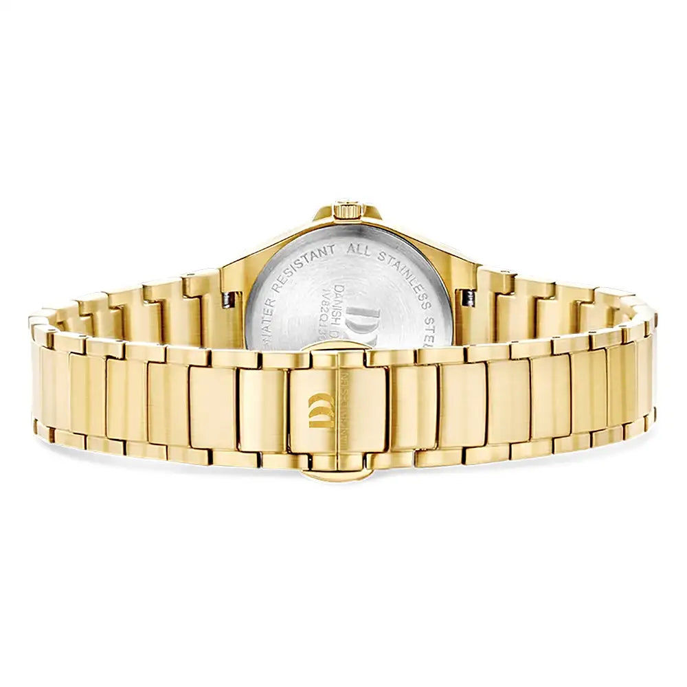 Damenuhr-Band von Danish Design mit goldfarbener Schließe und Edelstahlprägung