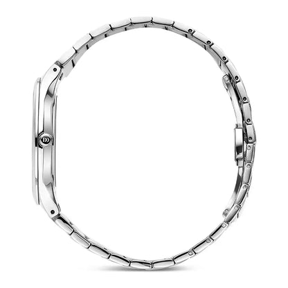 Herrenarmbanduhr Danish Design mit Edelstahlgehäuse, seitlicher Krone und Metallarmband