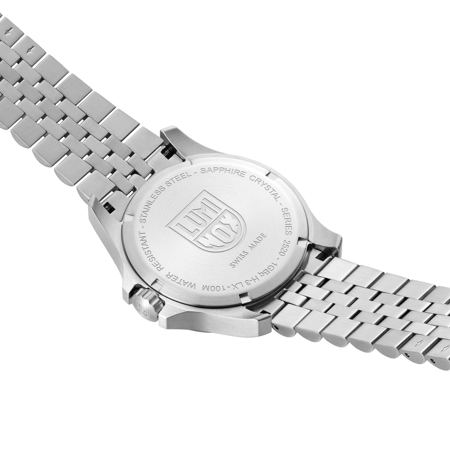 Herrenarmbanduhr Luminox Field mit Edelstahlarmband und Gehäuseboden-Aufdruck
