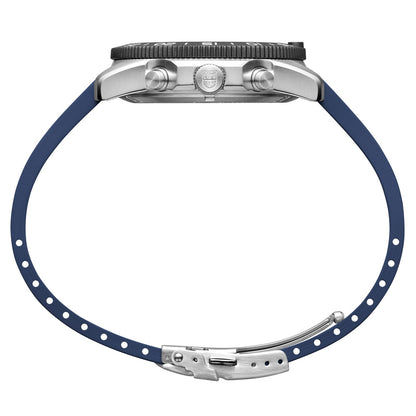Luminox Pacific Diver Chronograph Armbanduhr: blaues Silikonarmband mit Dornschließe