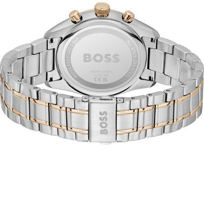 BOSS Grand Prix 1514252 Herren Armbanduhr Grau • Chronograph mit Tachymeter • Zweifarbiges Edelstahlarmband, Bild 3