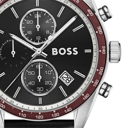 BOSS Grand Prix 1514343 Herrenuhr Schwarz • Quarzwerk • Klassisches Design, Bild 4