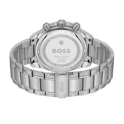 BOSS Herrenarmbanduhr mit Edelstahlarmband und geschlossenem Gehäuse-Rückdeckel
