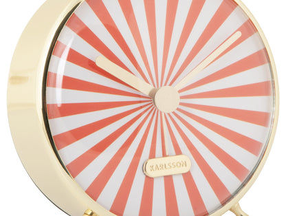 Réveil avec motif de rayons orange et blanc et logo « KARLSSON »