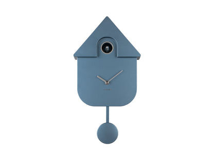Karlsson Coucou Horloge Murale Maison Bleu Foncé avec Boule Pendule et Aiguilles