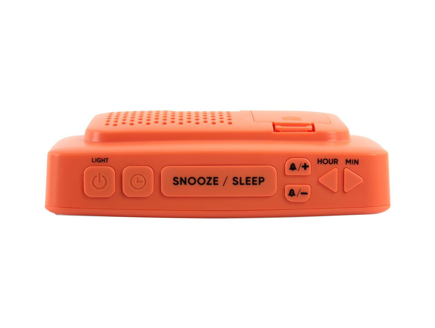 Réveil rétro Karlsson, dessus orange avec boutons snooze/veille