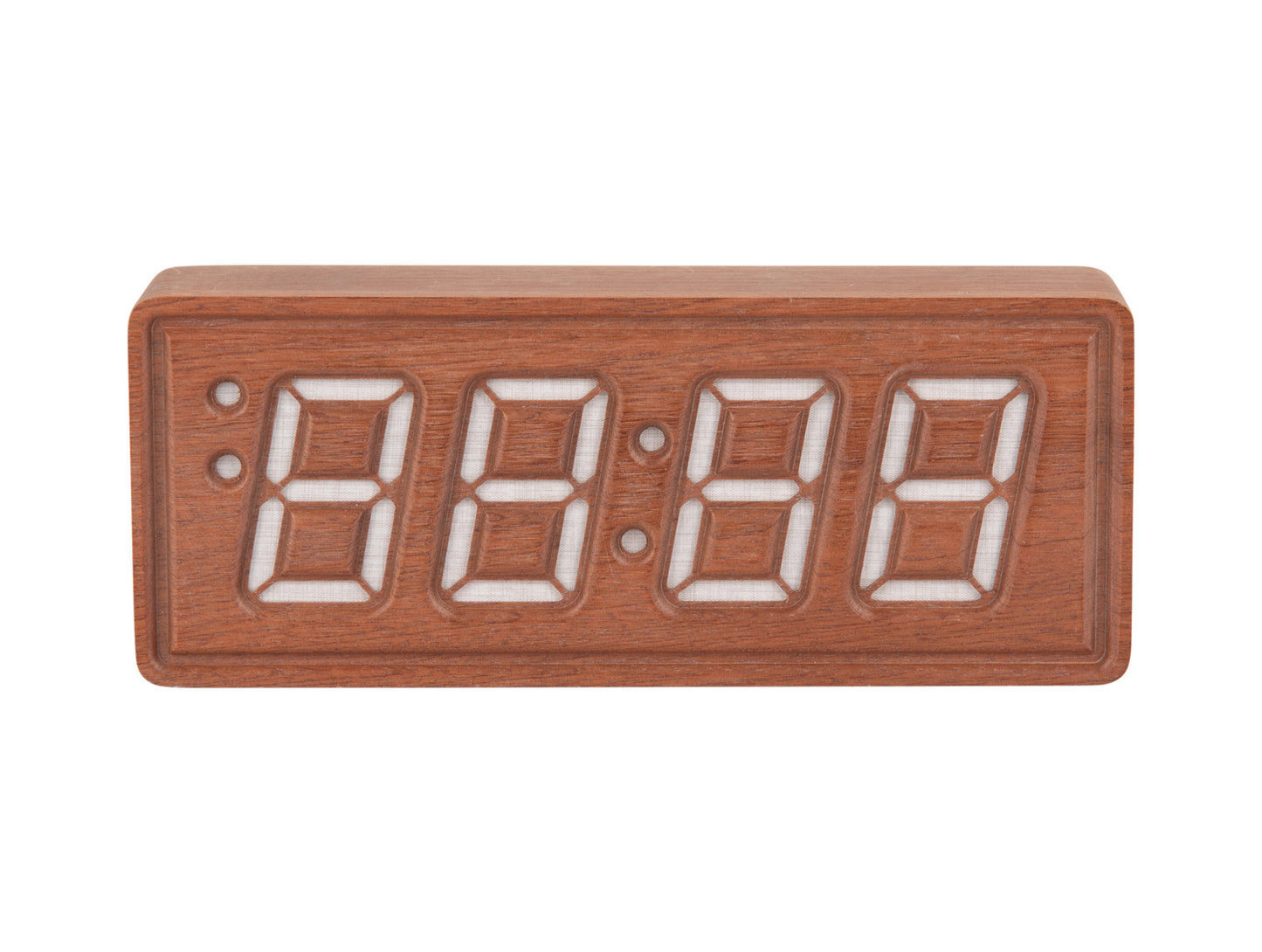 Bâton de bois avec affichage LED des chiffres et boîtier rectangulaire en bois
