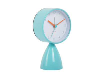 Karlsson Réveil bleu turquoise avec cadran blanc et aiguilles orange