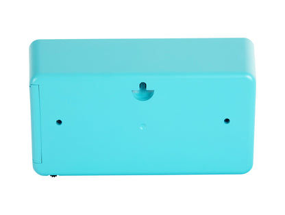 Horloge murale Karlsson Funky Flip à chiffres rabattables, dos bleu turquoise avec suspension