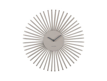 Horloge murale Karlsson avec design rayons, cadran et aiguilles gris