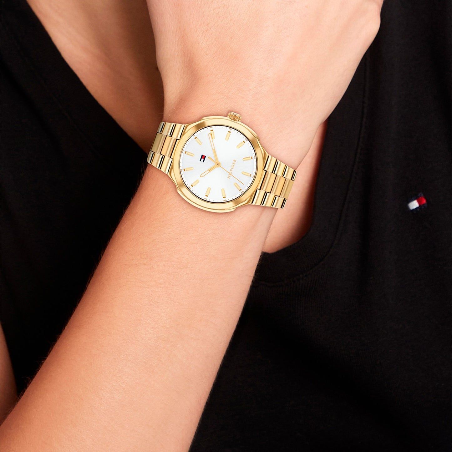 Tommy Hilfiger Georgia 1782819 Damen Armbanduhr Gold • Quarzwerk • Mineralglas, Bild 2