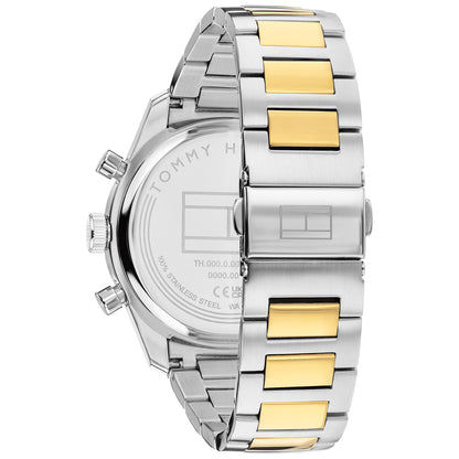 Tommy Hilfiger Armbanduhr Gehäuse-Rückseite mit zweifarbigem Edelstahlband