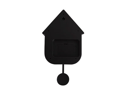 Karlsson Horloge murale coucou noire, dos avec suspension et balancier