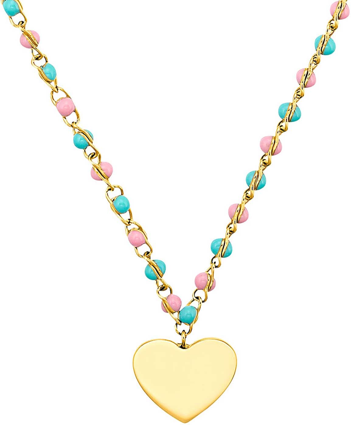 Princesse Lillifee 2035300 Collier coloré avec pendentifs cœur en acier inoxydable