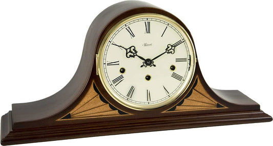 Pendule de table Hermle 22x50x14 cm bois • Mouvement mécanique 8 jours • Mélodie Westminster