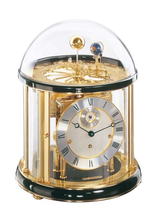 Pendule à poser Hermle 35x29x29 cm bois • Tellurium de précision • Sonnerie Westminster