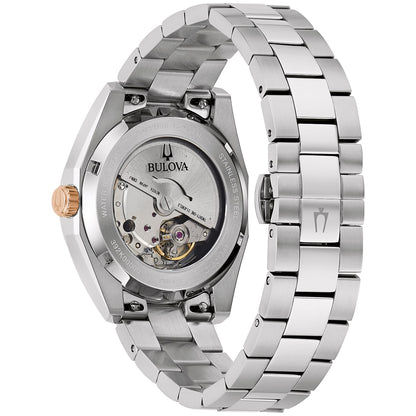 Bulova Automatikuhr mit sichtbarem Automatikwerk und Edelstahlarmband