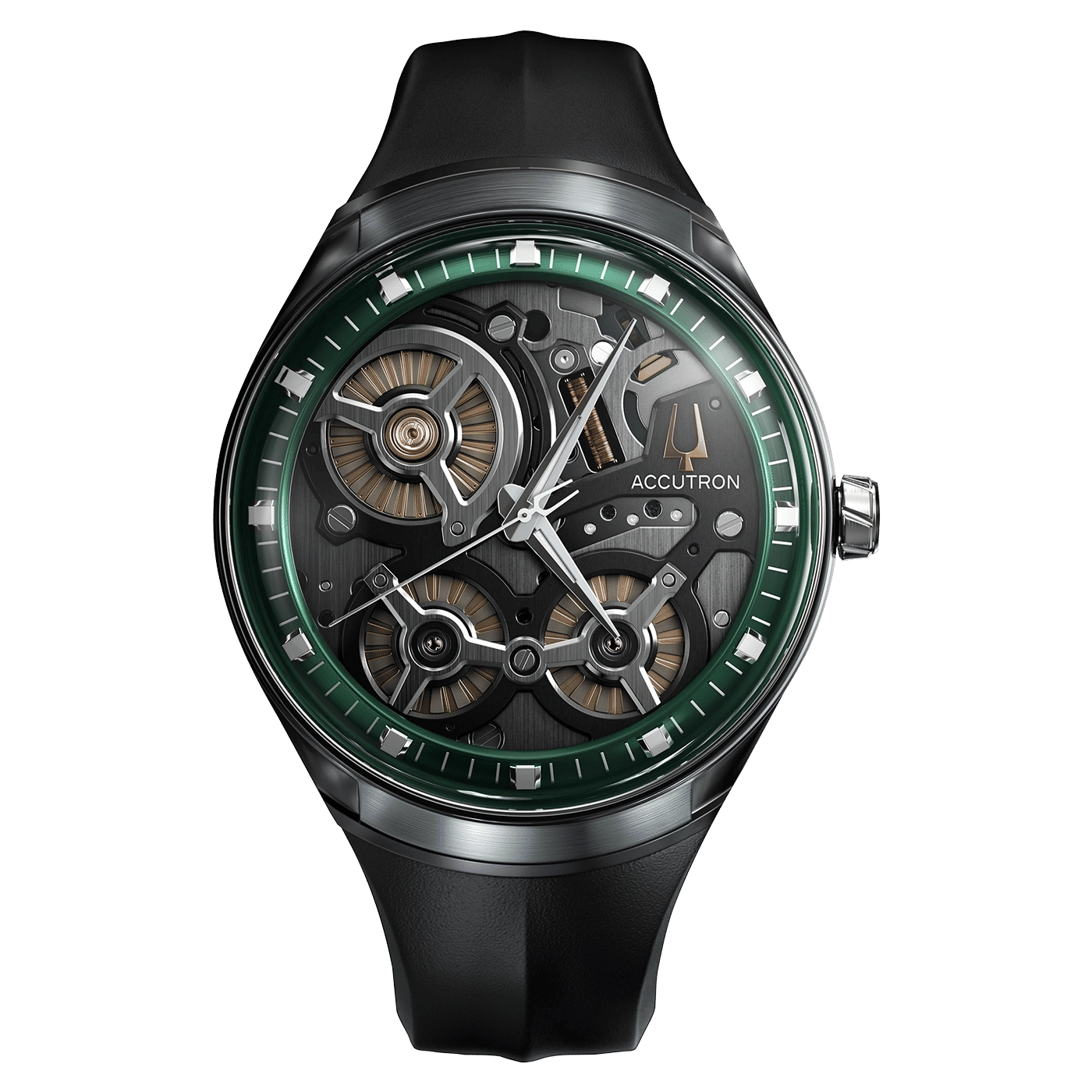 Bulova Accutron DNA 2ES8A001 Herrenuhr Grün • Saphirglas • 720 Tage Gangreserve