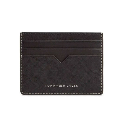 Dunkelbraunes Lederarmband-Etui mit Tommy Hilfiger Prägung
