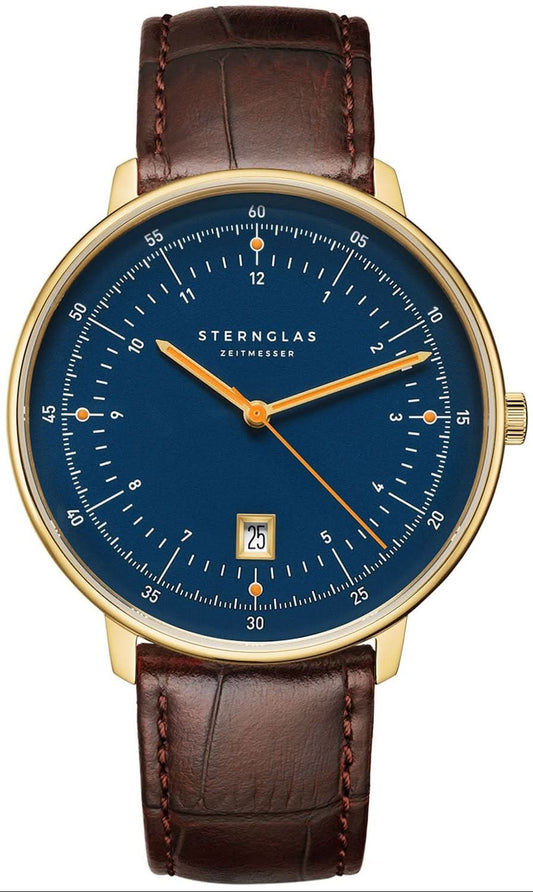 Sternglas Hamburg s01-hh07-he01 Montre Homme • Design Bauhaus • Verre Saphir