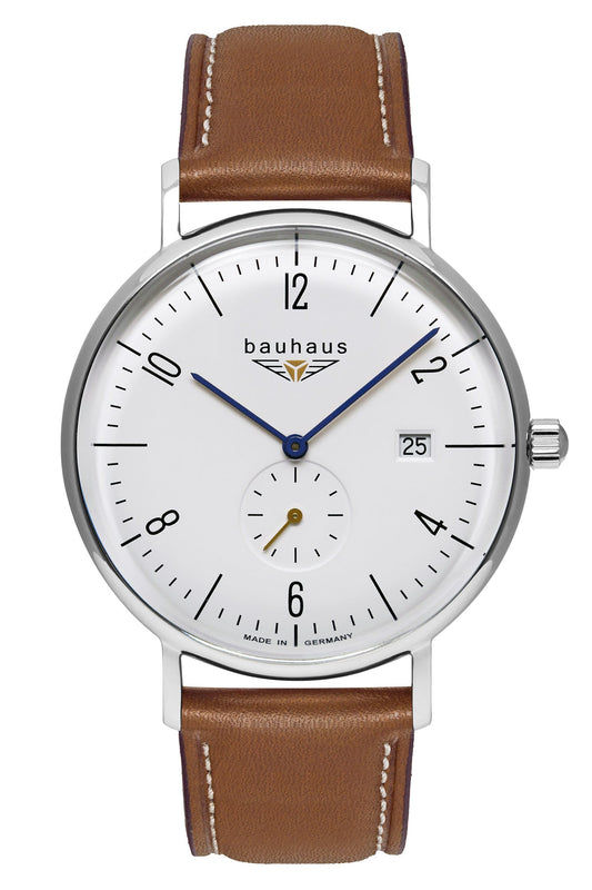Bauhaus Pure 2134-1 Herrenuhr Braun • Kleine Sekunde • Made in Germany