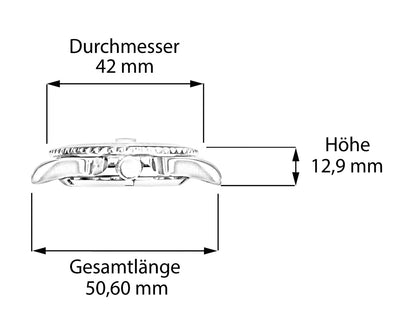 Messerschmitt ME-98294SQ-RS Herrenuhr Flieger x Taucher • Saphirglas mit Lupe • Schweizer Quarzwerk, Bild 3