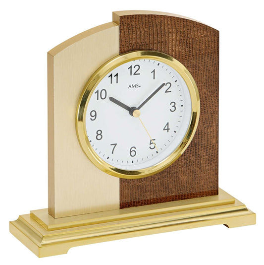 Pendule de table AMS 16x17x6 cm bois • Radio-pilotée • Moderne
