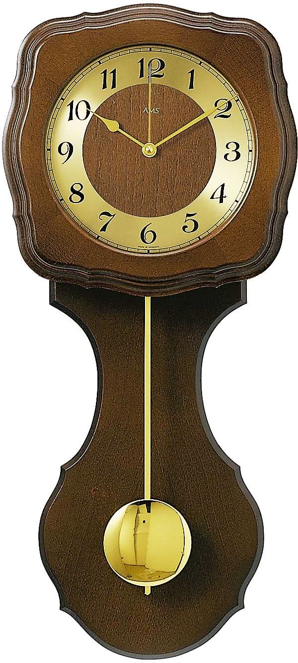 Horloge murale AMS 58x26x10 cm bois • Mouvement radio-piloté • Mélodie Westminster
