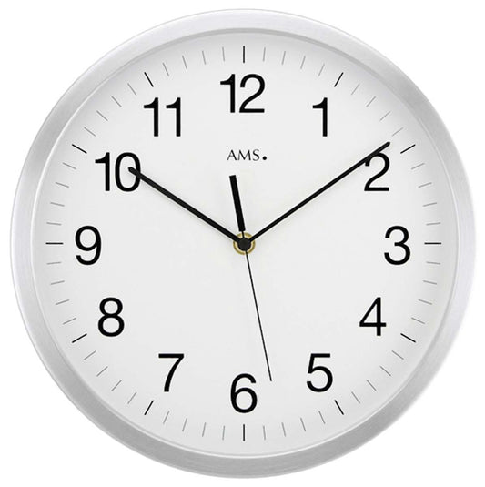 Horloge murale AMS 50 cm Ø aluminium • Radio-pilotée • Design XXL