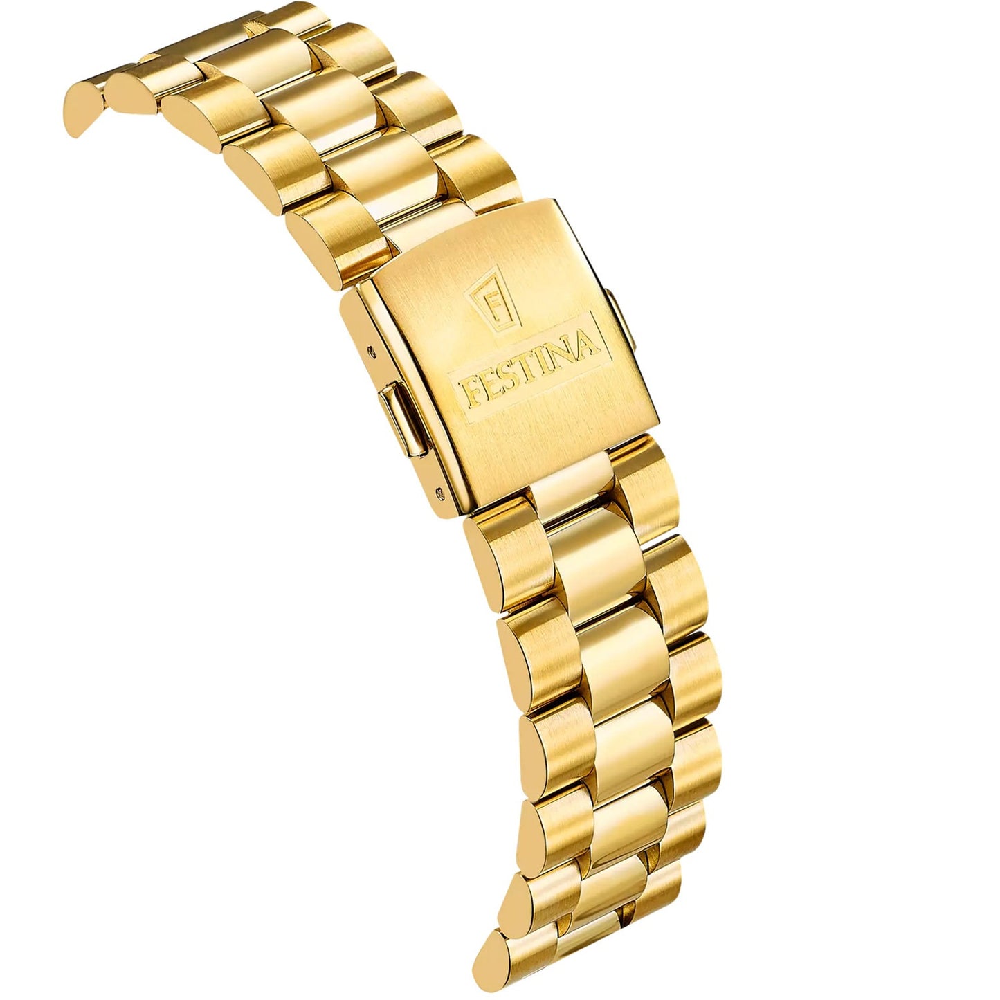 Goldfarbenes Festina-Armband mit Schließe und eingeprägtem Schriftzug