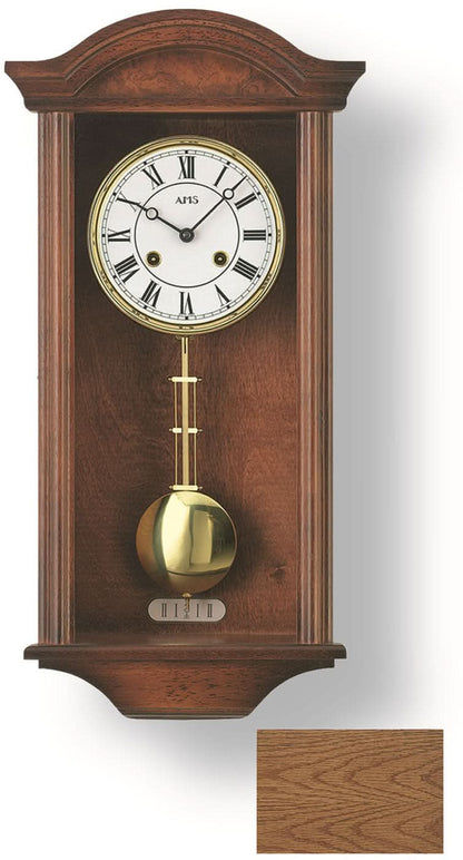 Horloge murale AMS 53x27x13 cm bois • Mouvement mécanique 14 jours • Mélodie Westminster