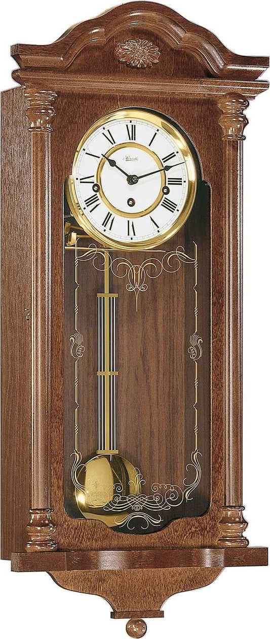 Horloge murale Hermle en bois • Sonnerie Westminster • Mouvement mécanique