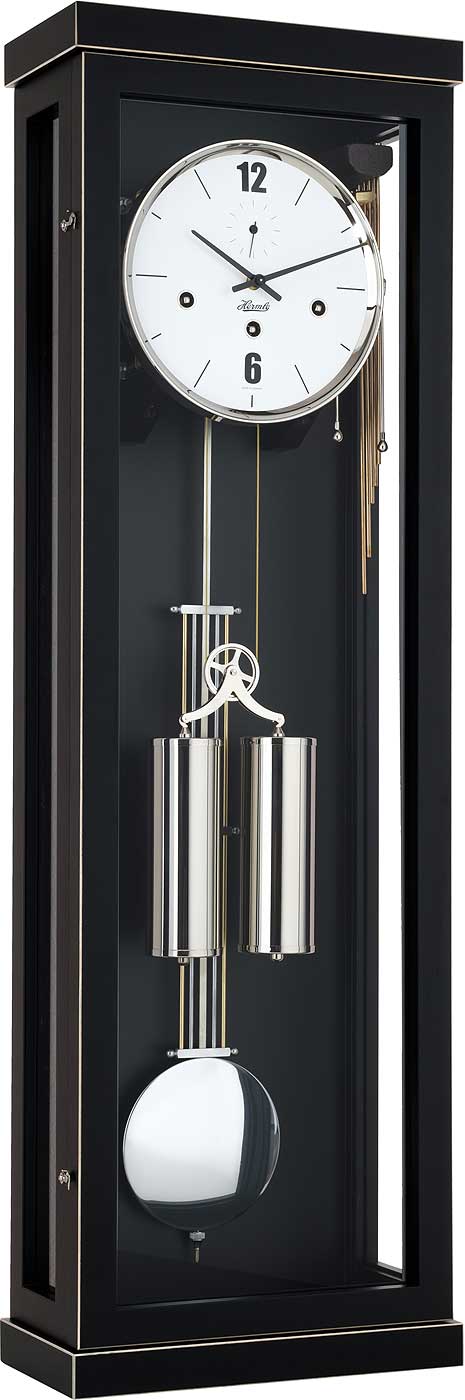 Horloge murale Hermle 86x27x13,5 cm bois • Carillon Westminster • Arrêt nocturne automatique