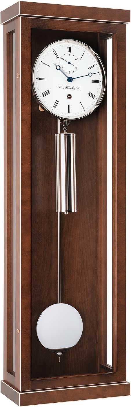 Hermle Horloge murale 88x27x13,5 cm bois • Mouvement de précision 31 jours • Finition noyer noble