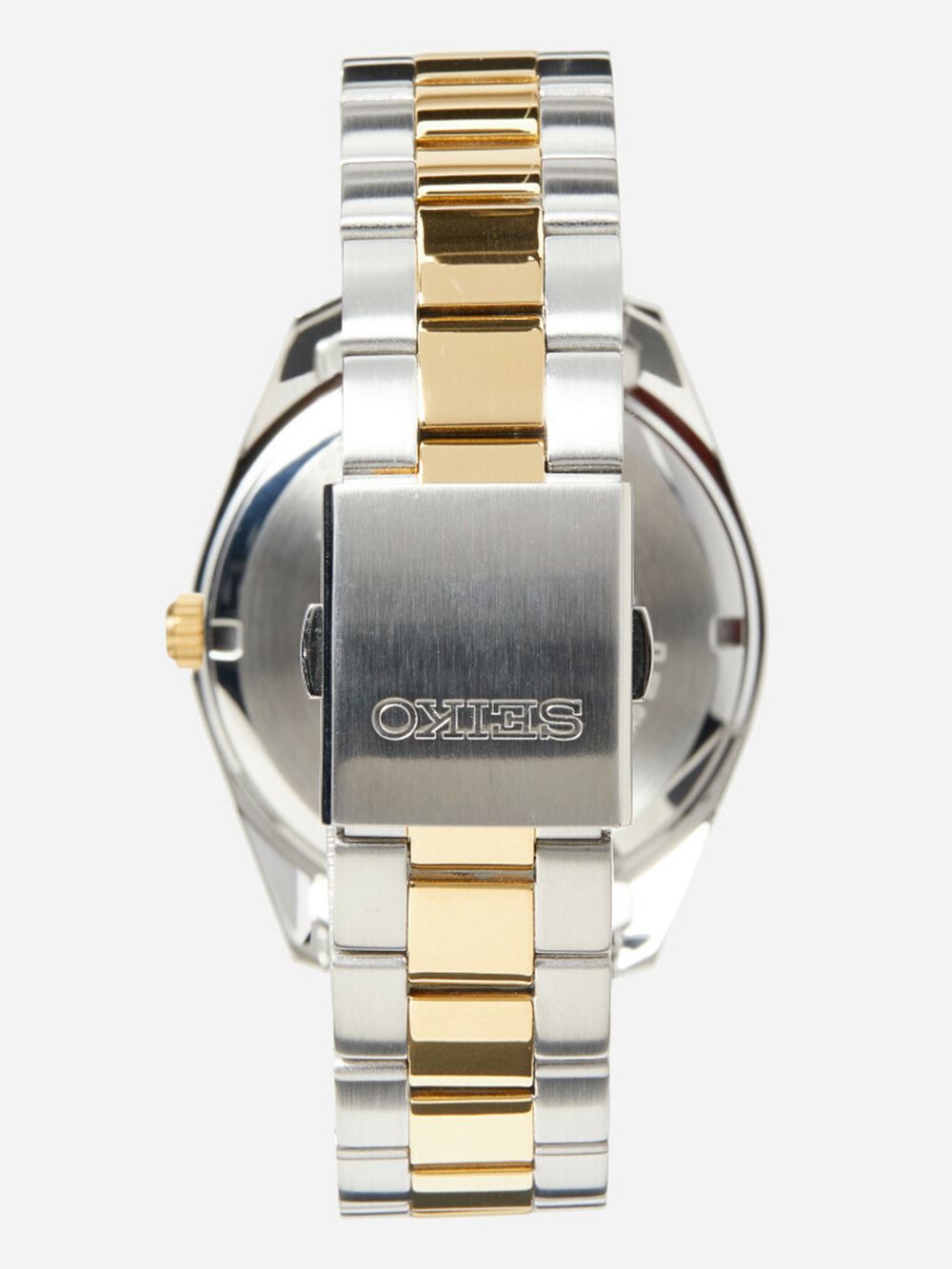 Seiko Herrenuhr mit zweifarbigem Edelstahlarmband (silber/gold) und Gehäuse