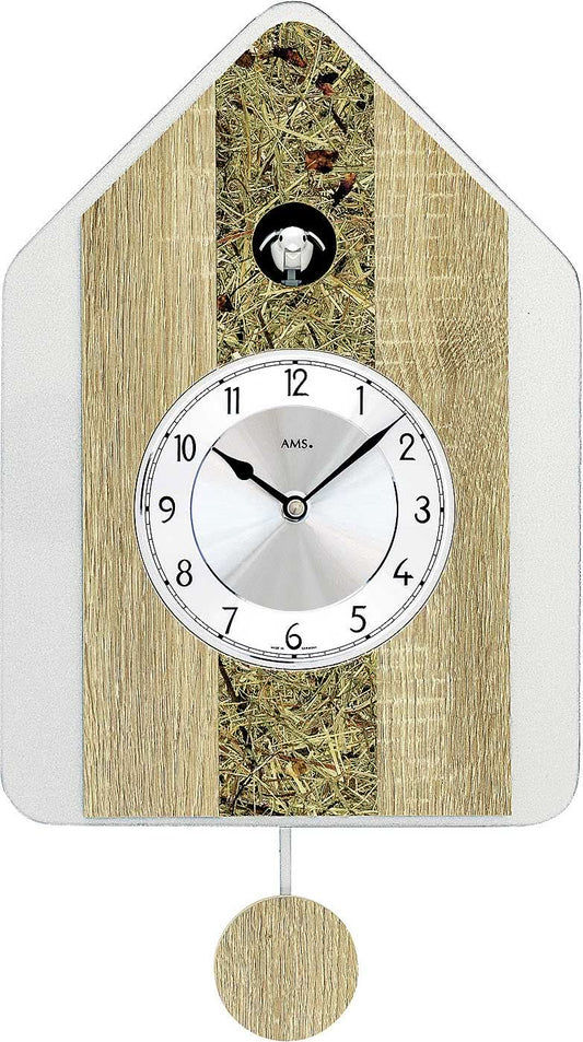 Horloge murale AMS • Mouvement à quartz précis • Cri du coucou authentique