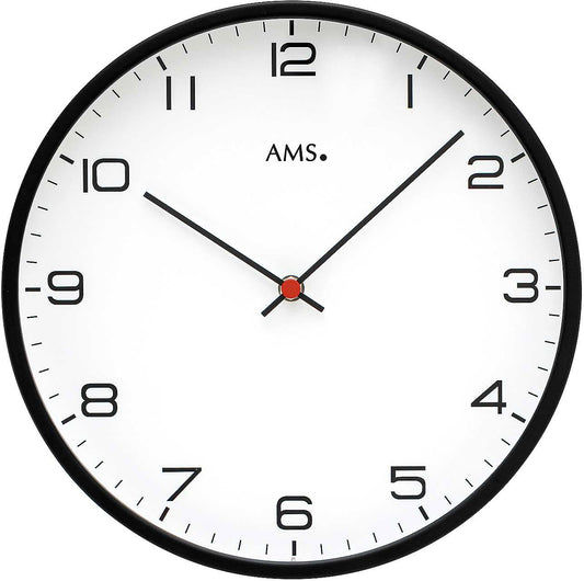 Horloge murale AMS 30 cm Ø Métal • Mouvement à quartz précis • Design intemporel