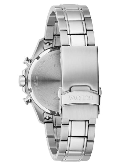 Edelstahlarmband und Gehäuse einer Herrenuhr, Seitenansicht